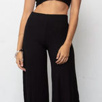 STILLWATER‎ Ribbed Wide Leg Pant Set Black XS Photo 0