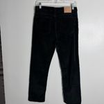 6397 495 Jean Black Corduroy Size 28 Button Fly Photo 2