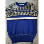 Vintage Rare Deadstock BSR Nordic Ski Pattern Wool Blend Size XL Retro Winter Blue Photo 6