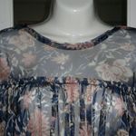 Belle Sky NWOT Belle + Sky Floral Print Mesh Top Photo 2