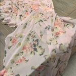Mac Duggal IEENA FOR 
Light Pink Floral Print Asymmetrical Ruffle Hem Dress Photo 11