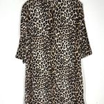 Equipment Femme Sz M Aubrey Silk Shift Dress Leopard Animal Print Photo 3