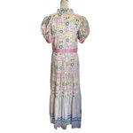 CK Bradley Wildflower Gray Annabelle Maxi Dress L | Puff Sleeve Tiered Cottage Size L Photo 2