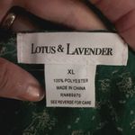 LOTUS & LAVENDER silky pleated designer green top Size XL Photo 7
