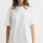 Ganni NWT  Heavy Cotton Drop Shoulder Heart T-Shirt | Women’s Casual Tee Photo 0