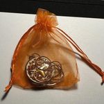 Rhinestone Texas Longhorn Round Pendant Silver Tone Chain Necklace NWOT Photo 0