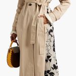 Jason Wu NEW | Floral Print Chiffonpaneled Cotton Gabardine Trench Coat Photo 4