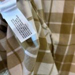 Universal Threads Universal Thread Plaid Check Yellow Green and Cream White Flannel Button Down Photo 5