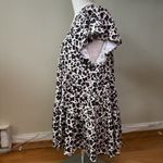 Altar'd State Leopard Print Babydoll V-neck Top L Boho Ruffles Coquette Flowy Photo 2