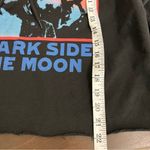 Pink Floyd  Black Graphic Hoodie Sweater Cropped Frayed Hem Large Music Cozy Photo 5
