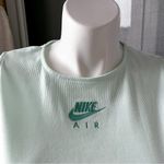 Nike Air Barely Green Washed Teal Ribbed Cropped Tank Top Women’s XXL Photo 2