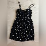 AUW Halter Top Dress Womens Large Black Floral Design Straps Pullover Summer Photo 15