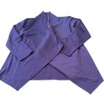 Bobeau Women's Blue Wrap Poncho 1X Button Closure Basic Jacket Photo 4