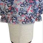 Sanctuary NWT  blue floral ruffle tank top xs Photo 7