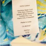 Talbots Women’s Blue Yellow Paisley Pleated Top Size Petite 4 Photo 9