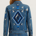 BLANK NYC NWT  x Free People Pub Crawl Jacket S Western Embroidered Patchwork Boho Photo 0