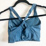 Athleta  Women Sports Bra XS Blue‎ Longline Racerback Pullover Unlined Photo 1