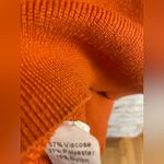 Cozy Orange Turtleneck Long Sleeve Dress Photo 1