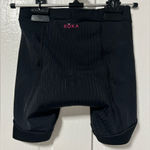 ROKA Tri Compression Bike shorts raw hem 5.5 in built in comfort padding large Black Photo 0