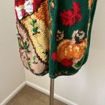 EAGLE'S EYE Vintage Hand Knit Sweater Harvest Pumpkins Fall RARE 1994 Size Med‎ Green Photo 8