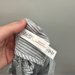 Gilligan & O'Malley Blue & White Pinstriped Short Lace Sleeve Top Size L Size L Photo 4