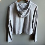 Athleta Uptempo Crop Hoodie Heather Gray Size Medium Lightweight Pullover Photo 4