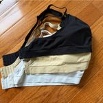 Stylish Women's Nursing Bra Trio in Black, Tan, and Cream White Size M Photo 1