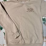 Embroidered Sweatshirt Tan Photo 0