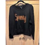 Cynthia Rowley  Sequin Spooky Pullover Halloween Top Size Large NWT Black Orange Photo 4