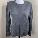 Pendleton Women’s Sz XL Fit M/L Gray Cable Knit Sweater Merino Wool Long Sleeve Photo 1