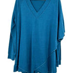 Soft Surroundings Soft‎ Surroundings size large blue long sleeve sweater shirt v neck pullover Photo 0