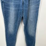 a glow Jeans Women MATERNITY 18 Blue Medium Wash Denim Jeggings Jean Leggings Photo 2