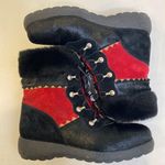Sorel Soho Chianti Winter Hiking Lace Up Boots Deadstock NIB Sz 7 Suede Black Photo 2