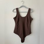 Pinsy Green Brown Scoop Tank Hourglass Shapewear Thong Bodysuits Women Size XL Photo 8