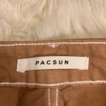 PacSun Mom jeans high rise tan with white tie dye circles 28 Photo 5
