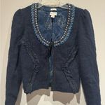 Scotch & Soda Maison Scotch Jolie Indigo Blue Tweed Jacket in size 2 Photo 2