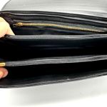 VTG Black Patent Leather Clutch Shoulder Bag 70s 80s Accordion Purse Photo 5