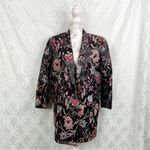 Jessica McClintock Jessica McClintock Black Floral Brocade Blazer Jacket Size 8 Photo 5