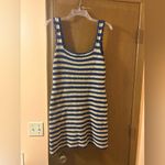 J.Crew  Scallop Trim Striped Sweater Dress Photo 3