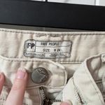 Free People Cropped Mid Rise Jean W28 Cream W/Orange Undertones Photo 2