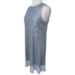 Frank Lyman Blue Silver Sequin Knit Dress Size 8 NWT Style 228242 Photo 4