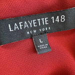 Lafayette 148 Jorie Shift Dress Size L Brick Red Knee Length Long Bell Sleeve Photo 8