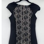 Enfocus Studio Lace Sheath Dress Sz 6 Gothic Nude Illusion Party Cutout Witchy Photo 5