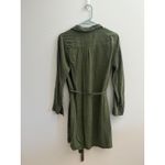 Banana Republic Olive Green Utility Shirt Dress Petite 10 Lyocell Belted Photo 3