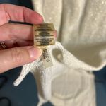 Calvin Klein  Winter Cream & Gold Scarf | One Size Photo 6