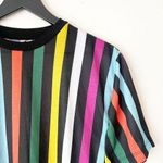 ASOS Women’s 0 Multicolored Stripe Short Sleeve Crew Neck Tee Photo 1