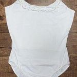 Vintage Pearl neckline Bodysuit White Photo 0