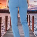 Denim & Co  cute light blue pullover elastic waist flared mom jeans ! Nwot Photo 3