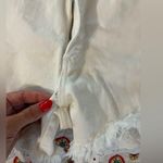 Vintage 90s High Waist Distressed Eyelet Ruffle White Shorts Michael G Size 5 Photo 4