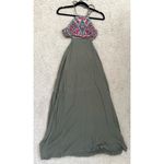 Lulu’s Little Beach Olive Green Embroidered Maxi Dress Photo 4